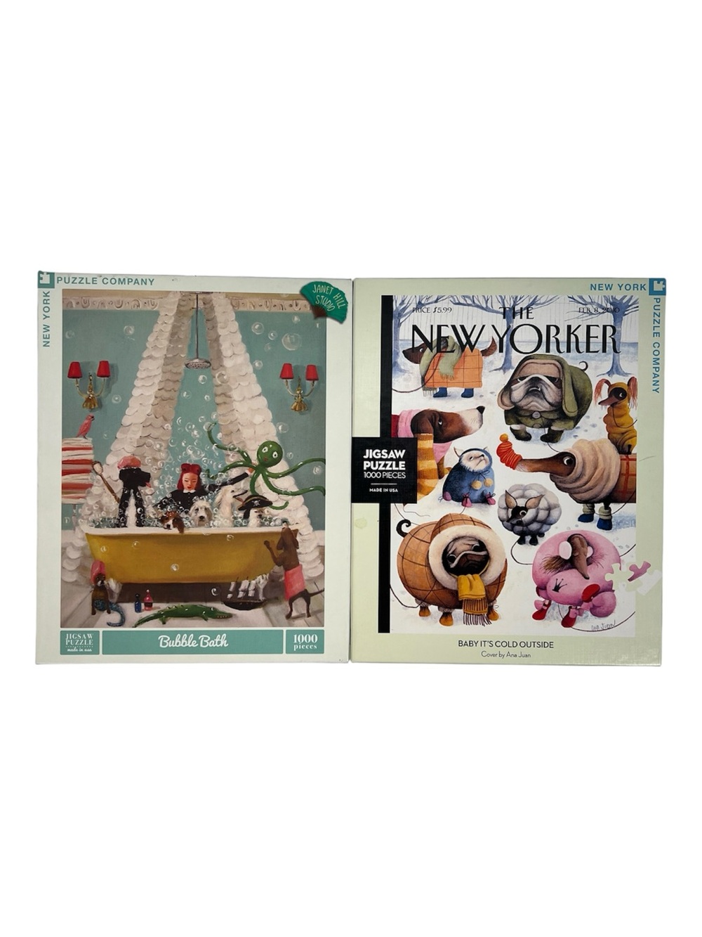 Lot 2 New York Puzzle Company Puzzles 1000 Piece